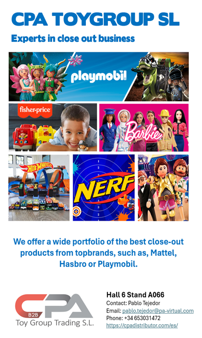 Anzeige von CPA Toy Group Trading SL in der Kategorie Spielwaren