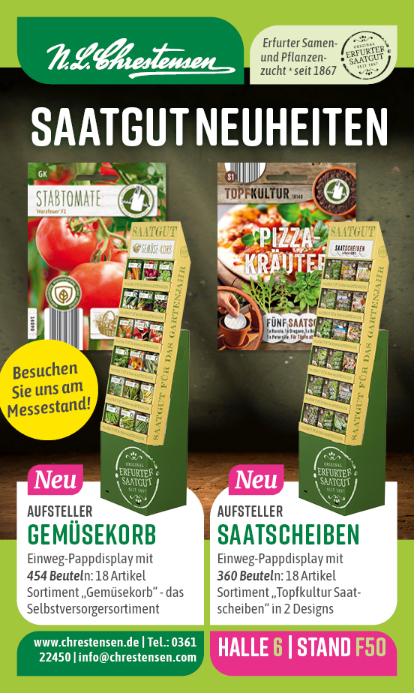 Anzeige von N.L. Chrestensen Erfurter Samen- u. Pflanzenzucht GmbH in der Kategorie Gartenzubehör
