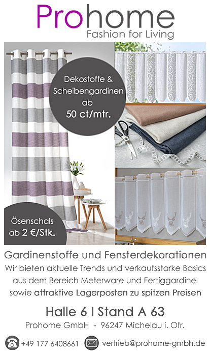Anzeige von Prohome GmbH in der Kategorie Textilien und Bekleidung