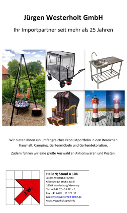 Anzeige von Jürgen Westerholt GmbH in der Kategorie Gartenzubehör