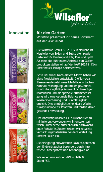 Anzeige von Wilsaflor GmbH & Co. KG in der Kategorie Gartenzubehör